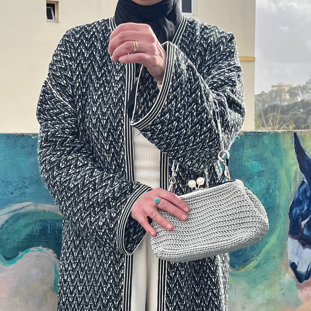 Sac férmoir | Argenté