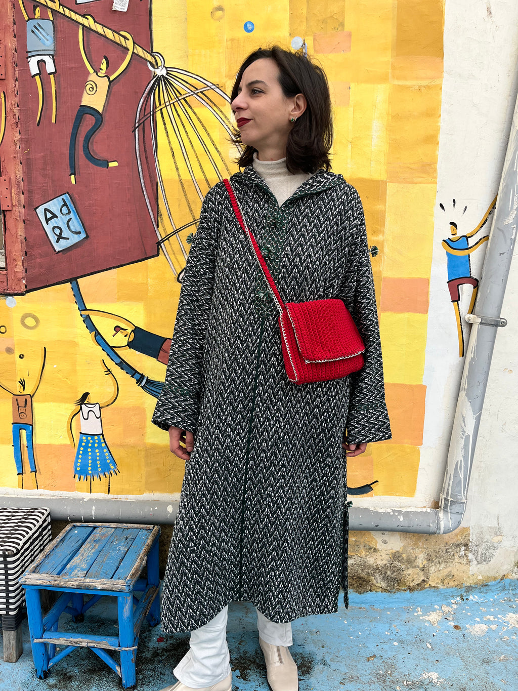 Sac à main | Coton | Rouge