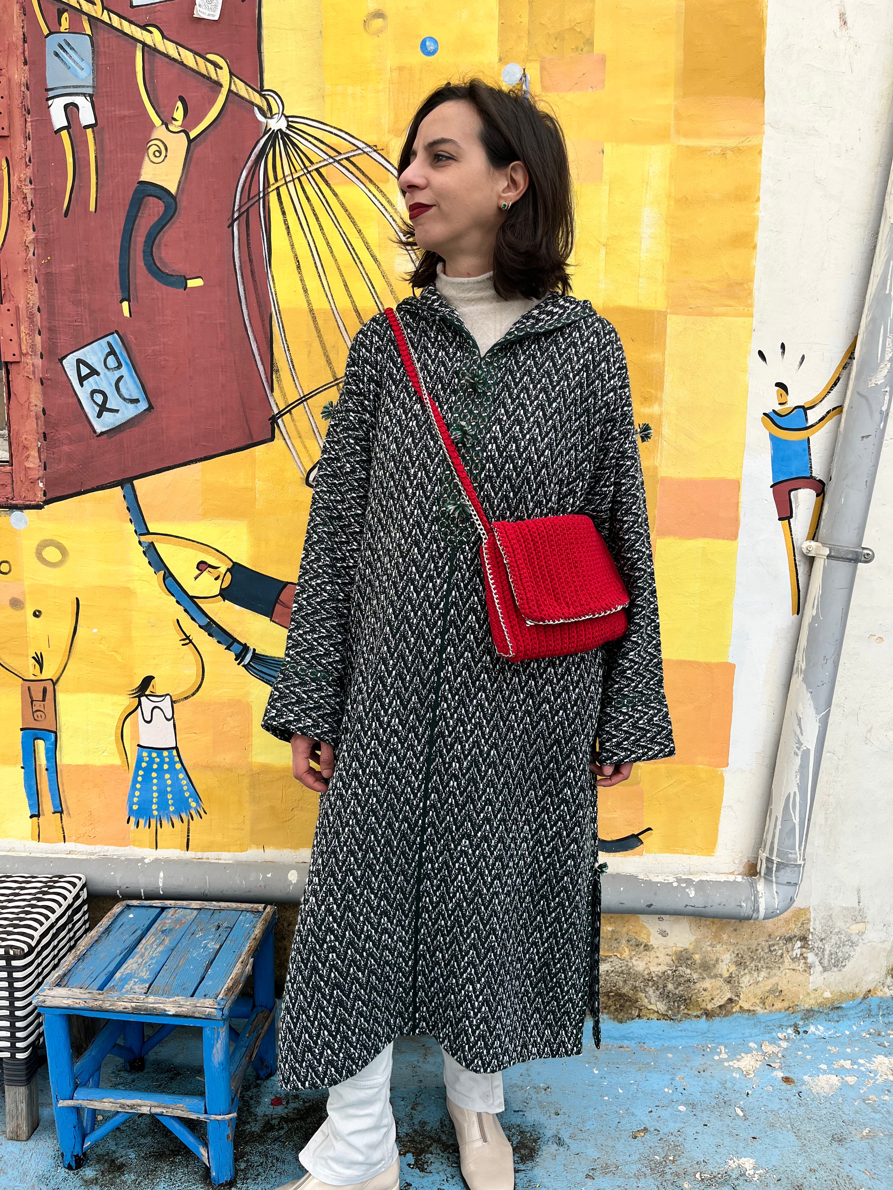 Sac à main | Coton | Rouge