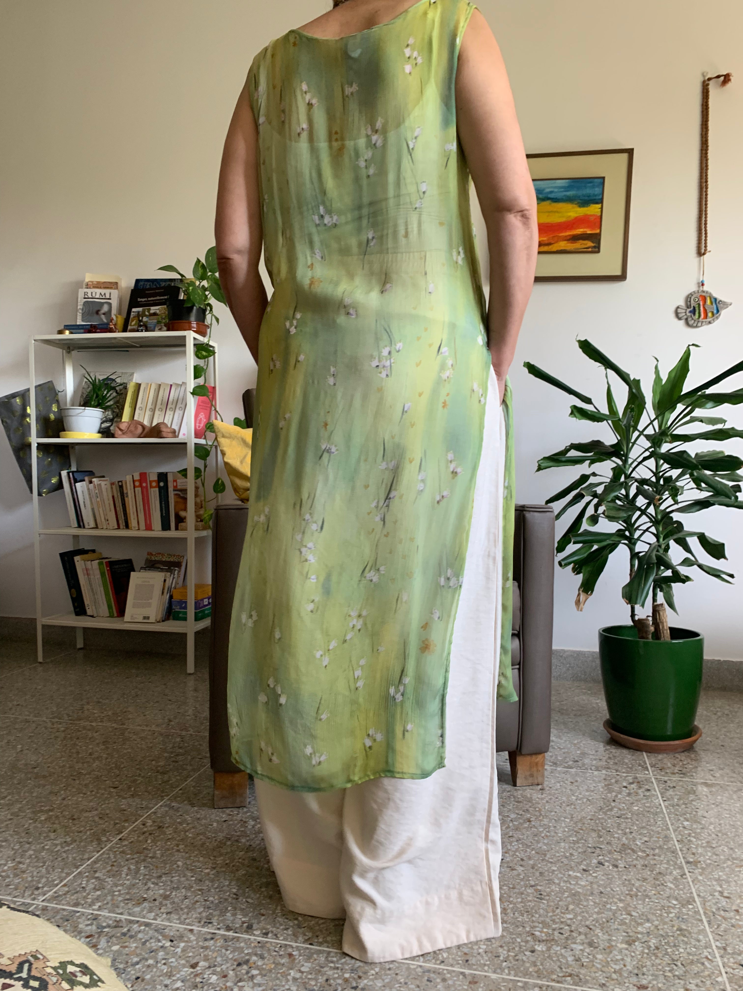 Tunique ZAINA vert à fleur