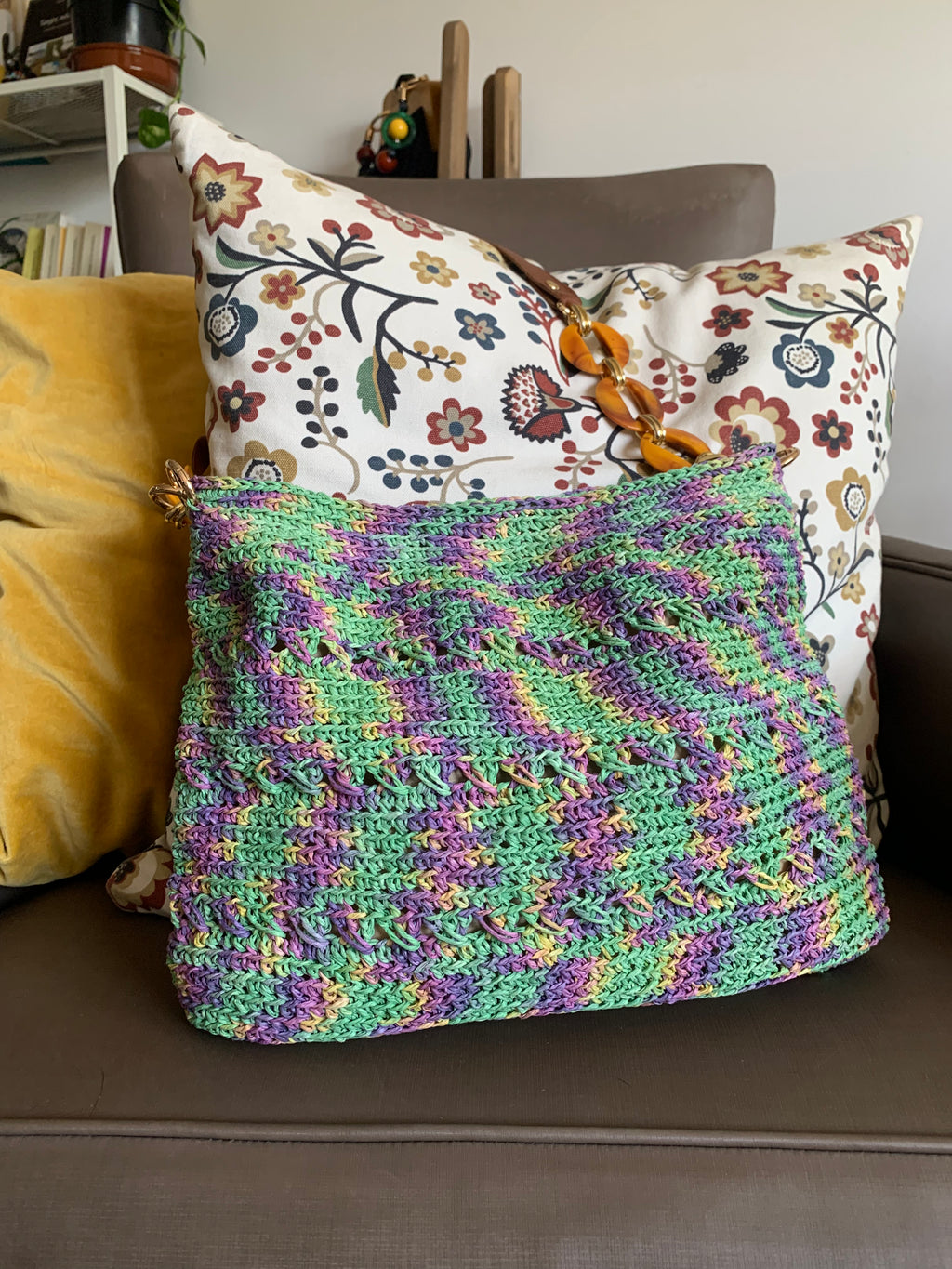 Sac à main | Raphia | Multicolore