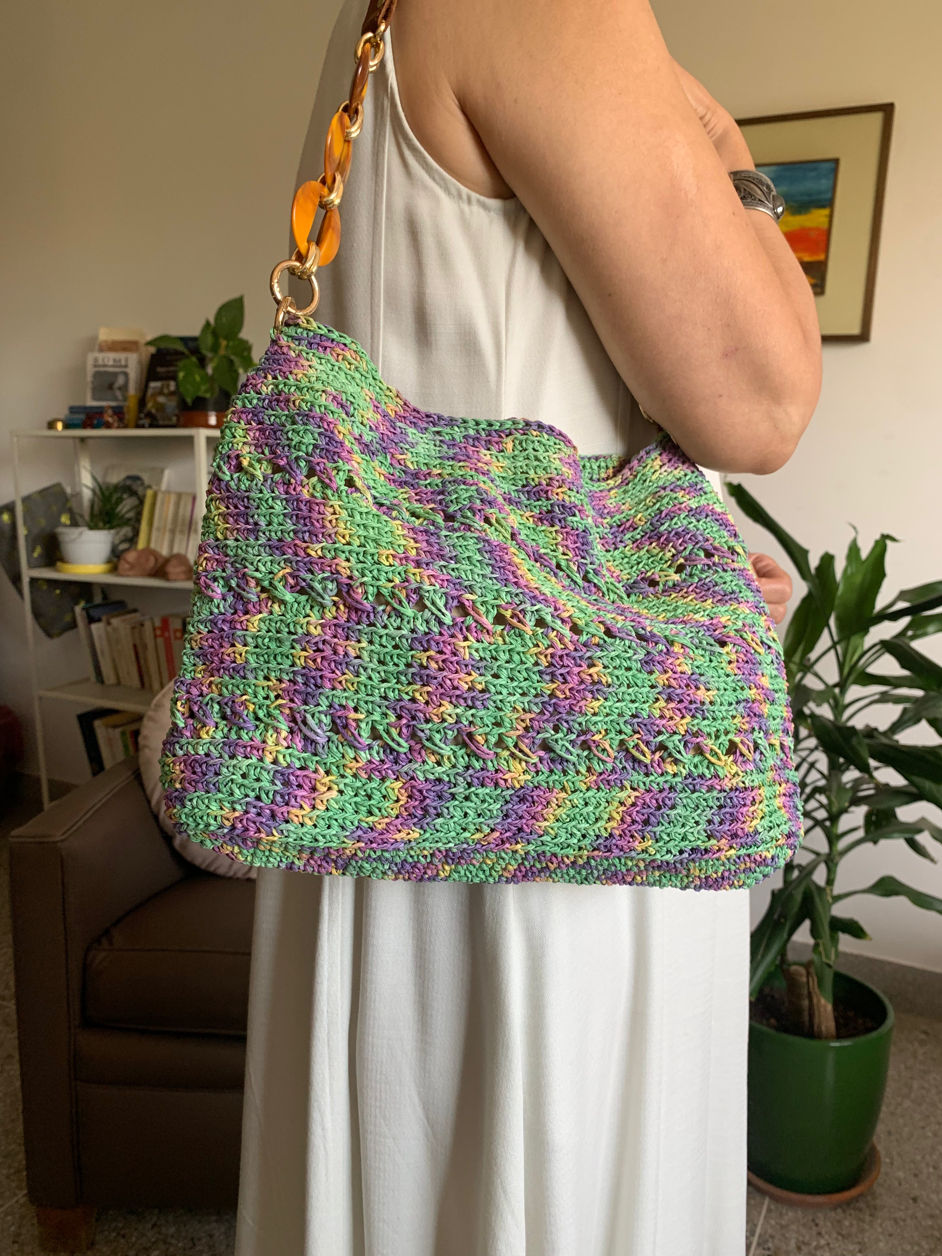 Sac à main | Raphia | Multicolore
