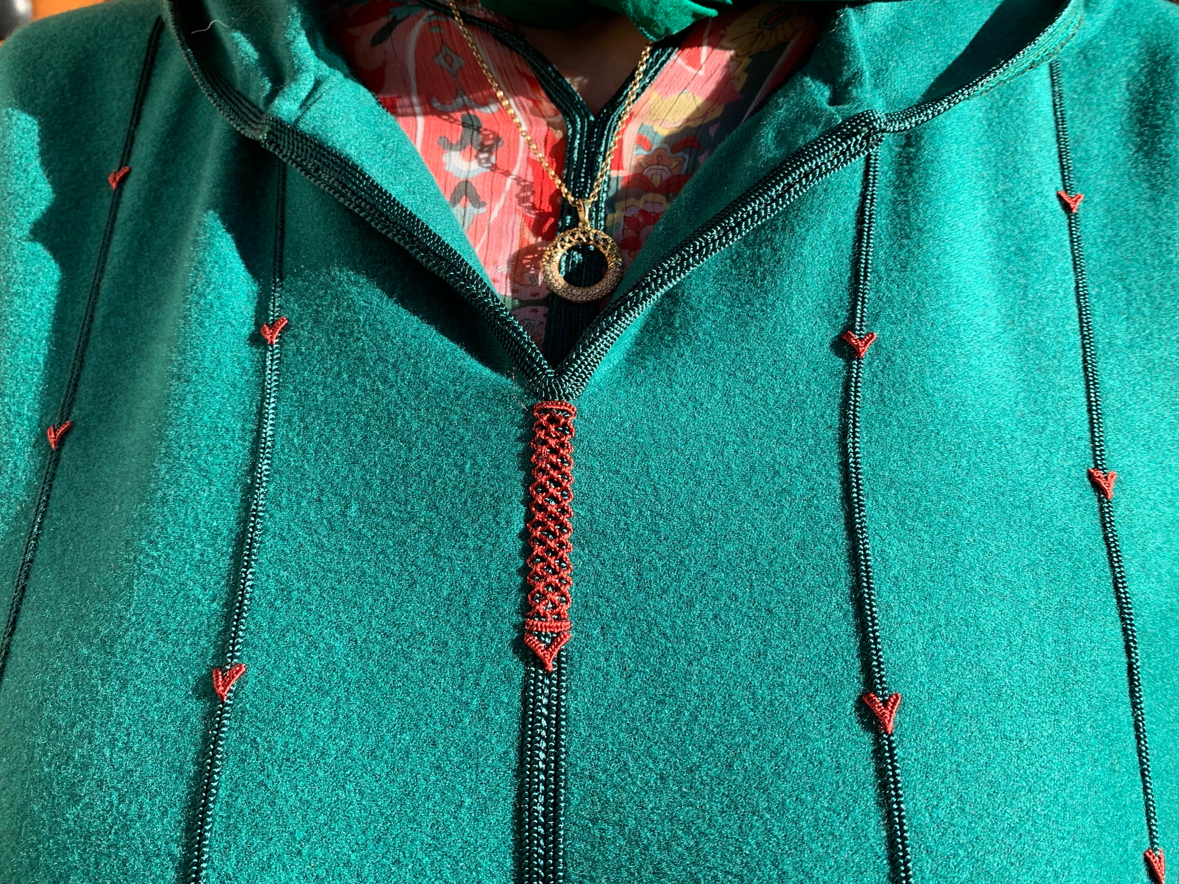 Ensemble Jellaba Mlifa Verte et son Qmiss