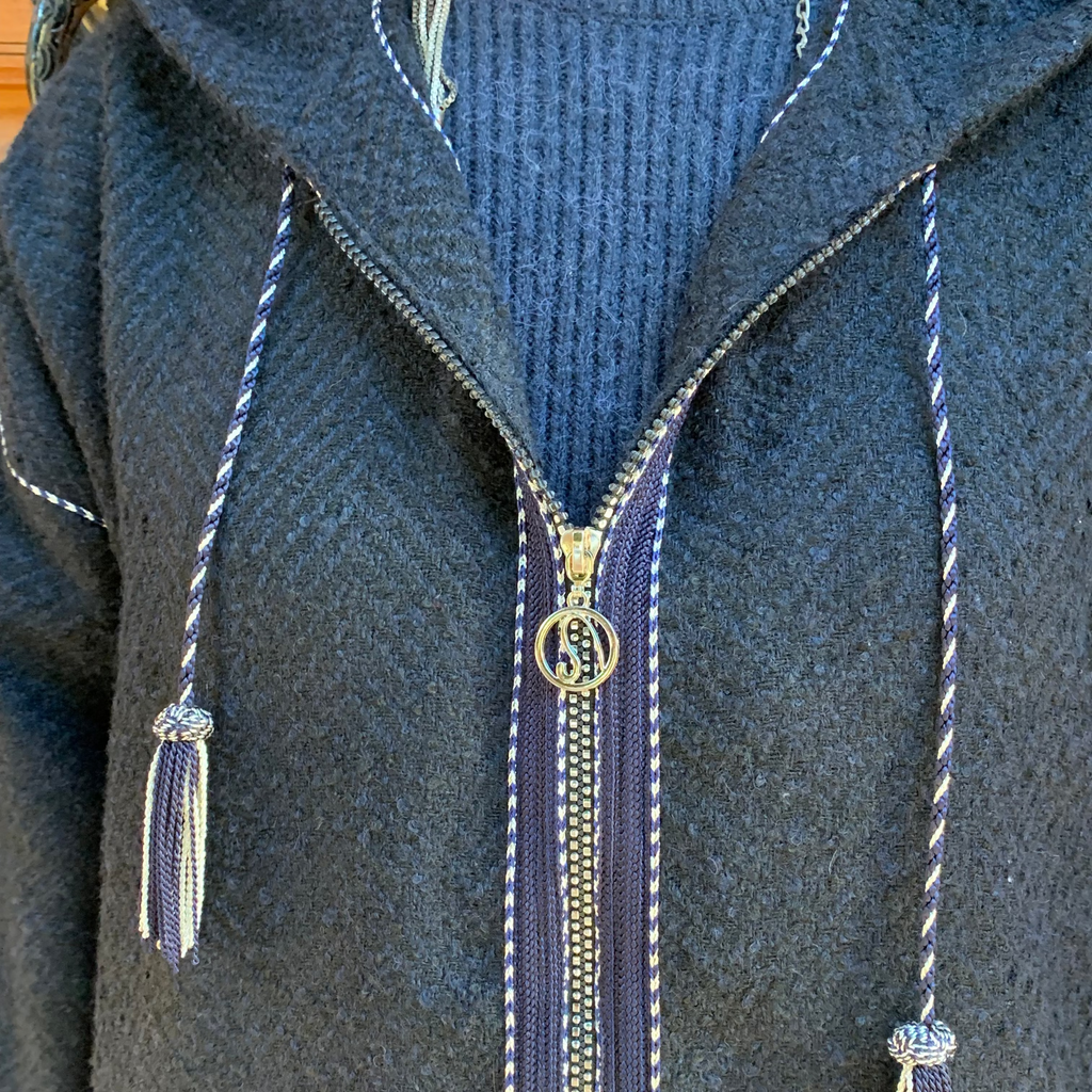 Jellaba monteau channel bleu marine