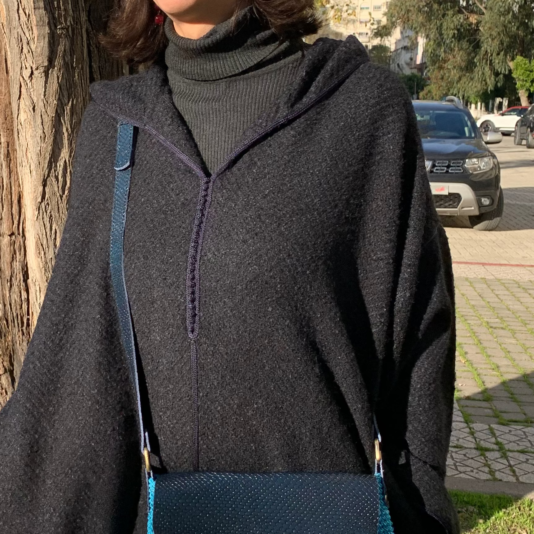 Jellaba channel bleu marine