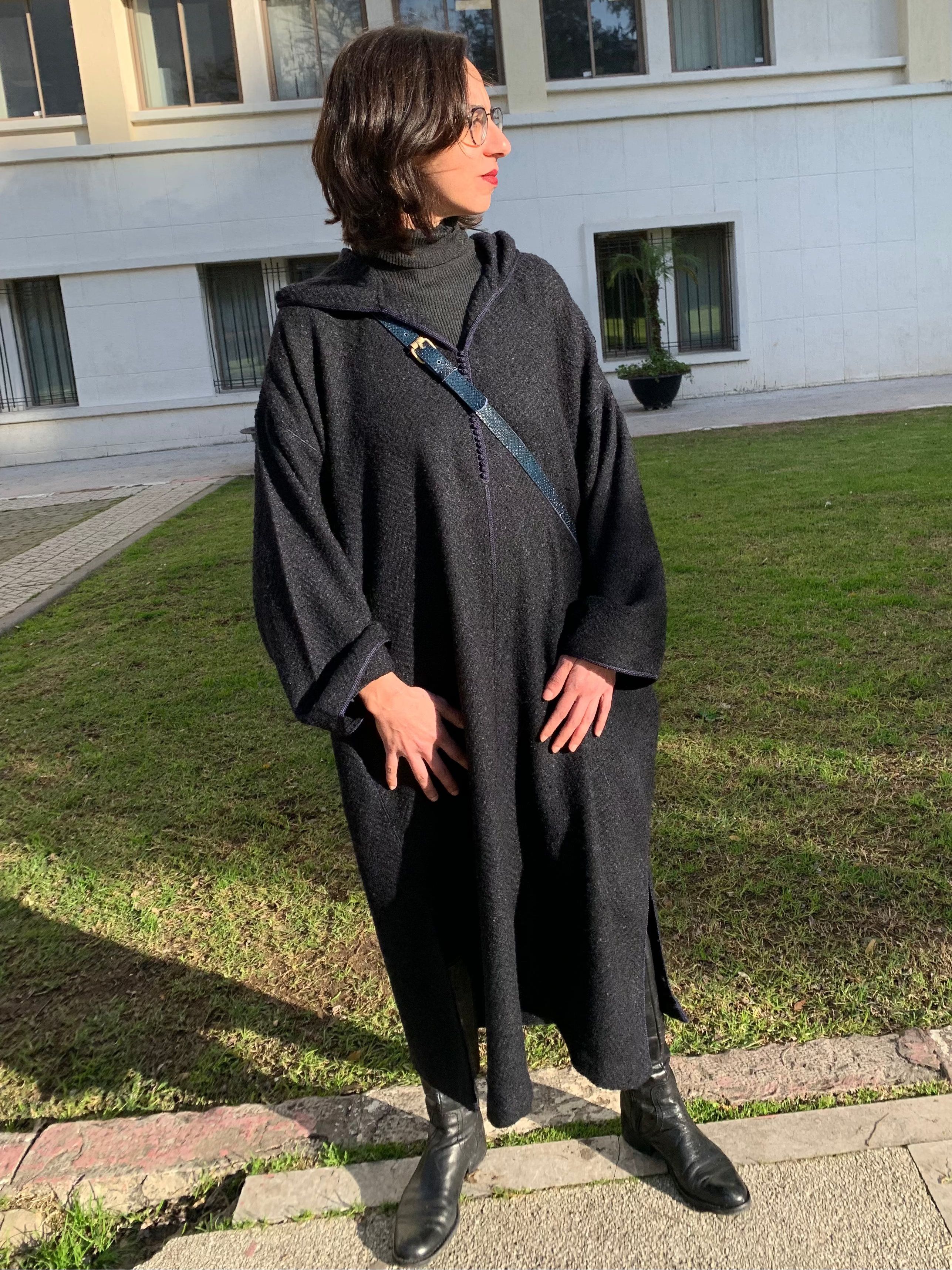 Jellaba channel bleu marine