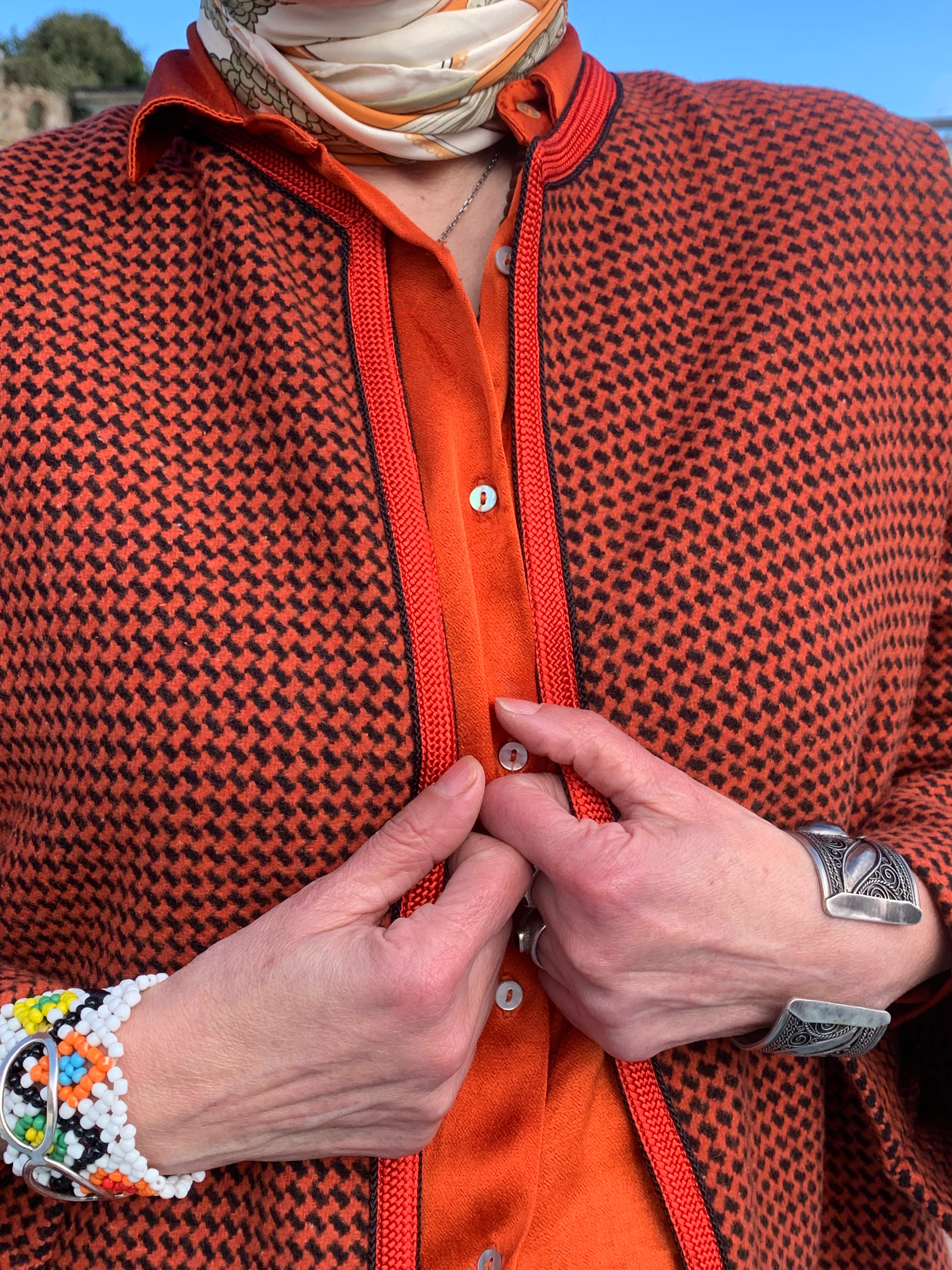 Veste orange courte