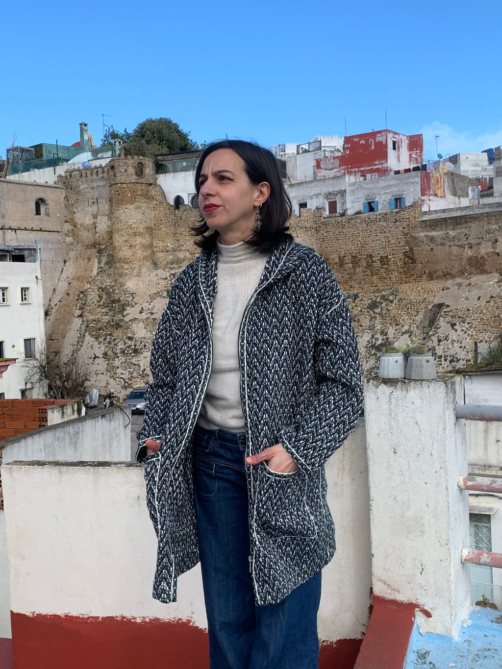 Veste streetwear channel verte