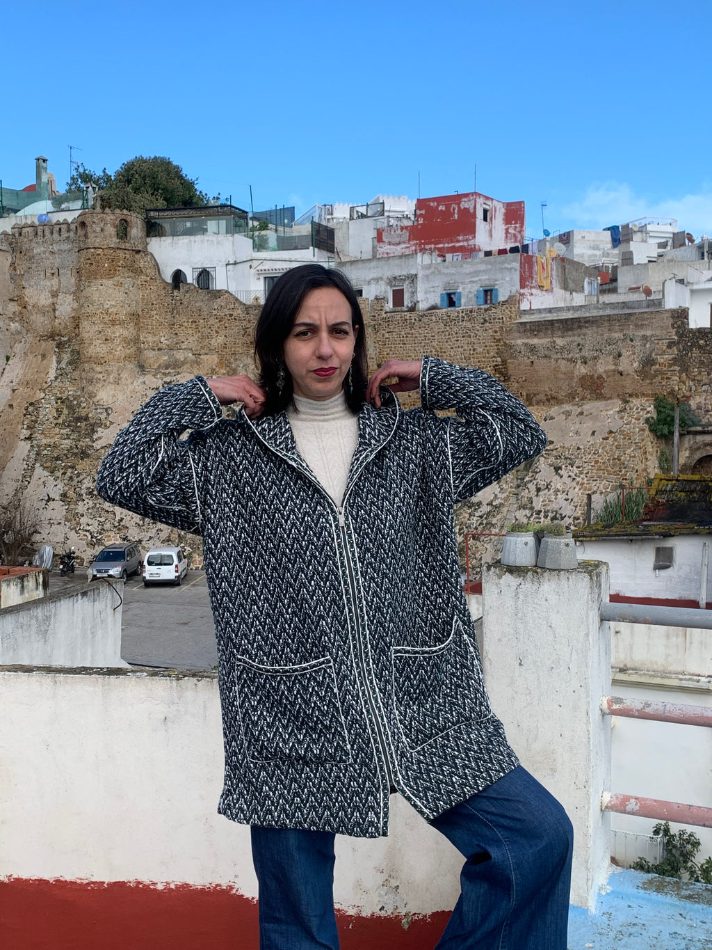 Veste streetwear channel verte