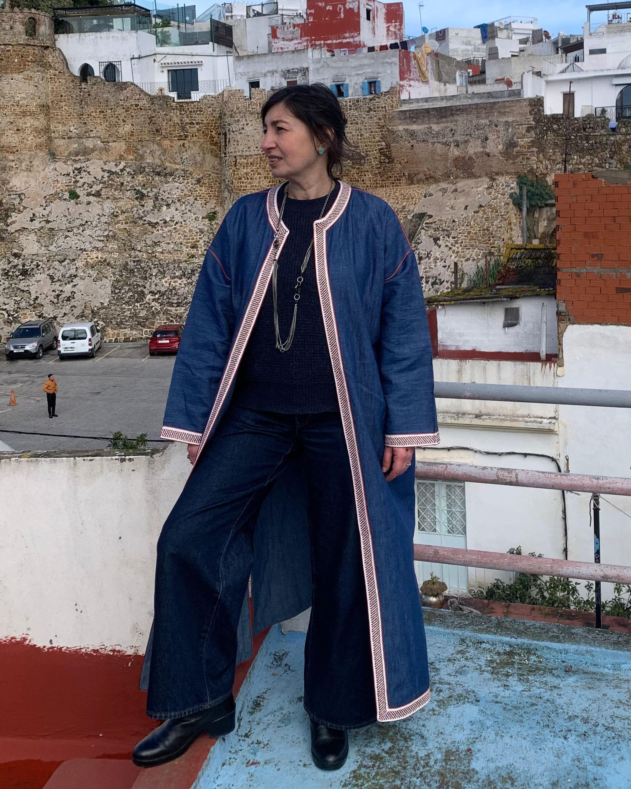 Veste en jean longue