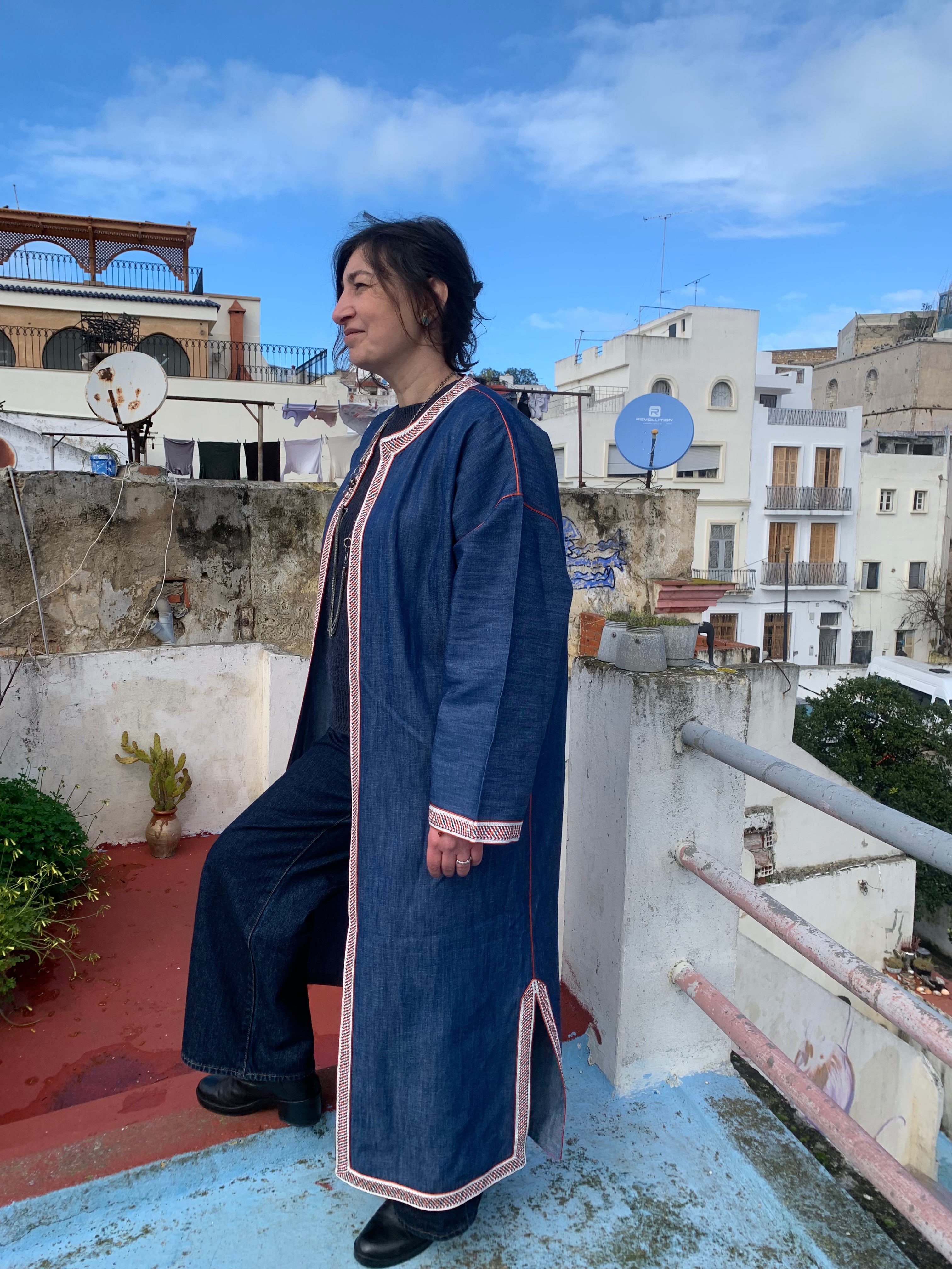 Veste en jean longue