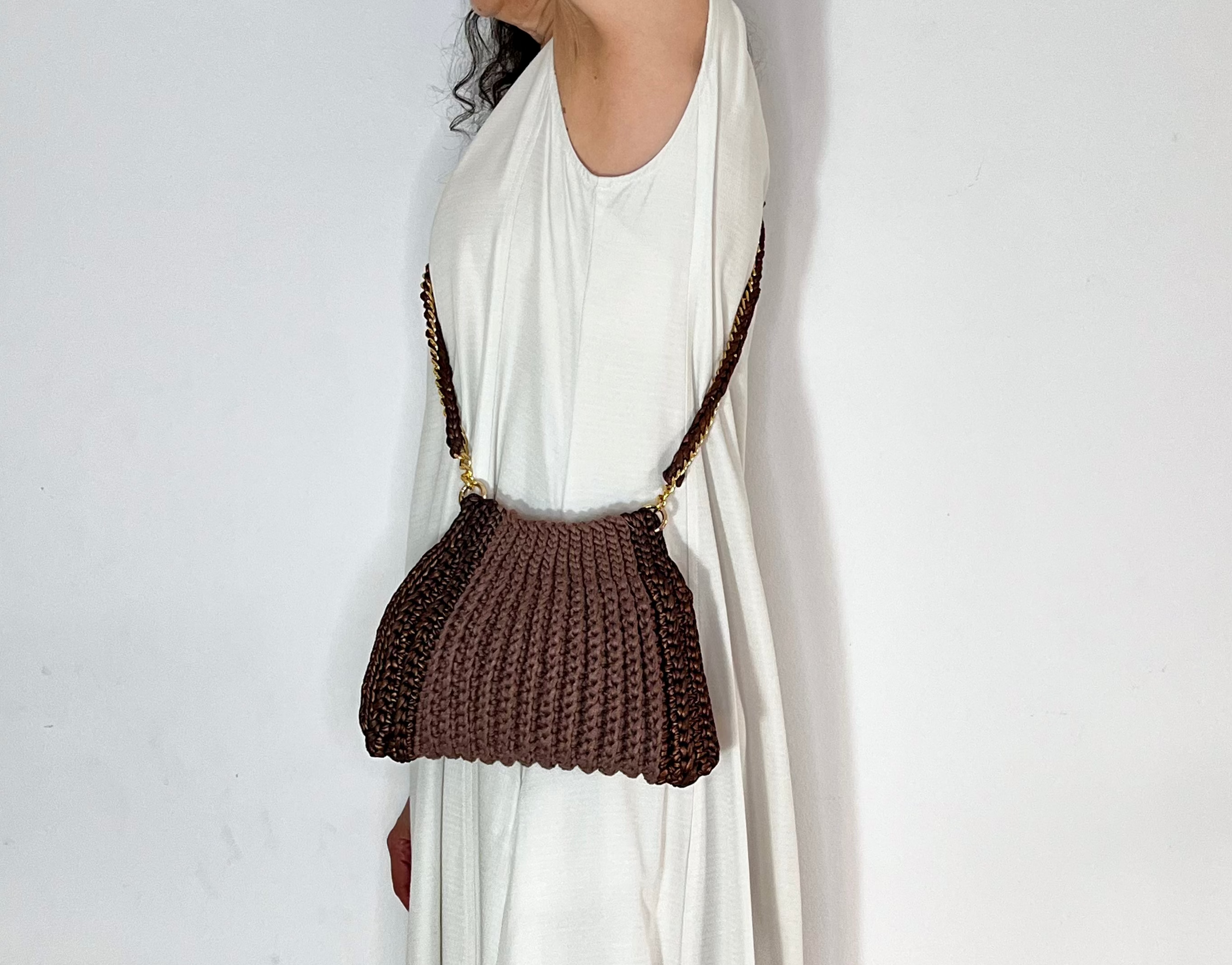 Pochette | Coton 100% recyclé | Marron