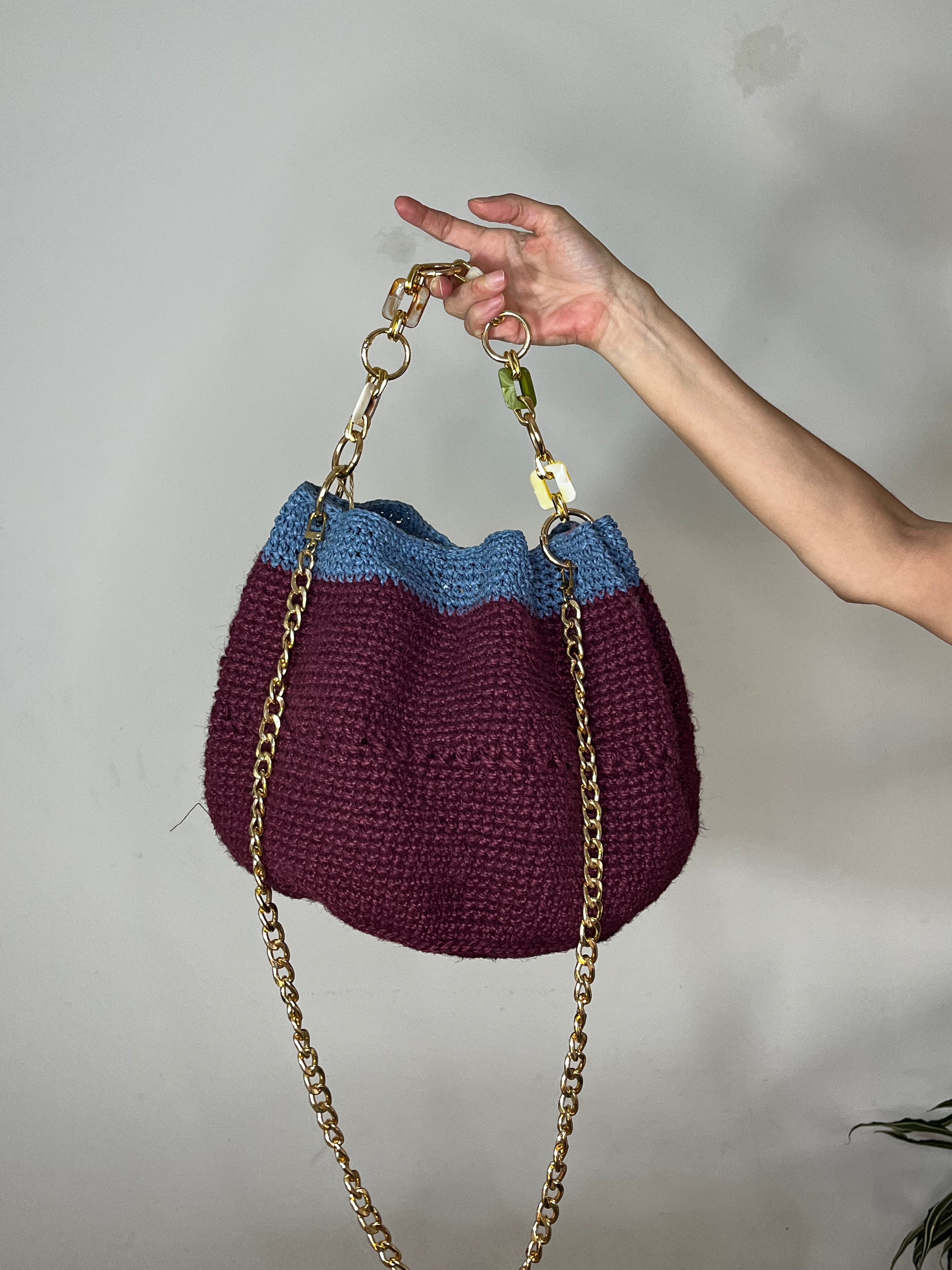 Sac cabas | Raphia | Grenat