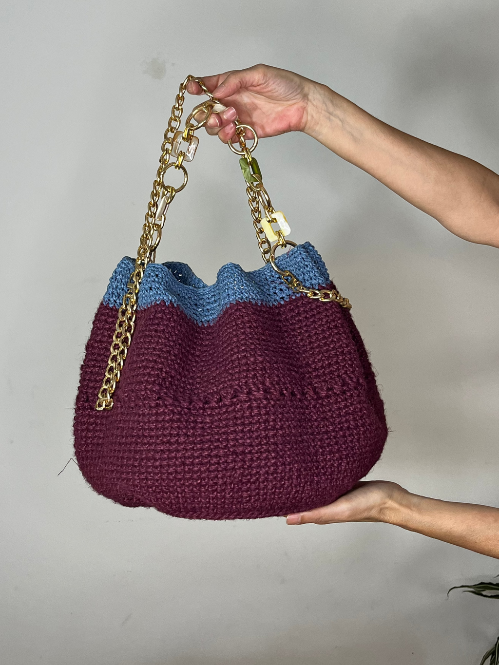 Sac cabas | Raphia | Grenat