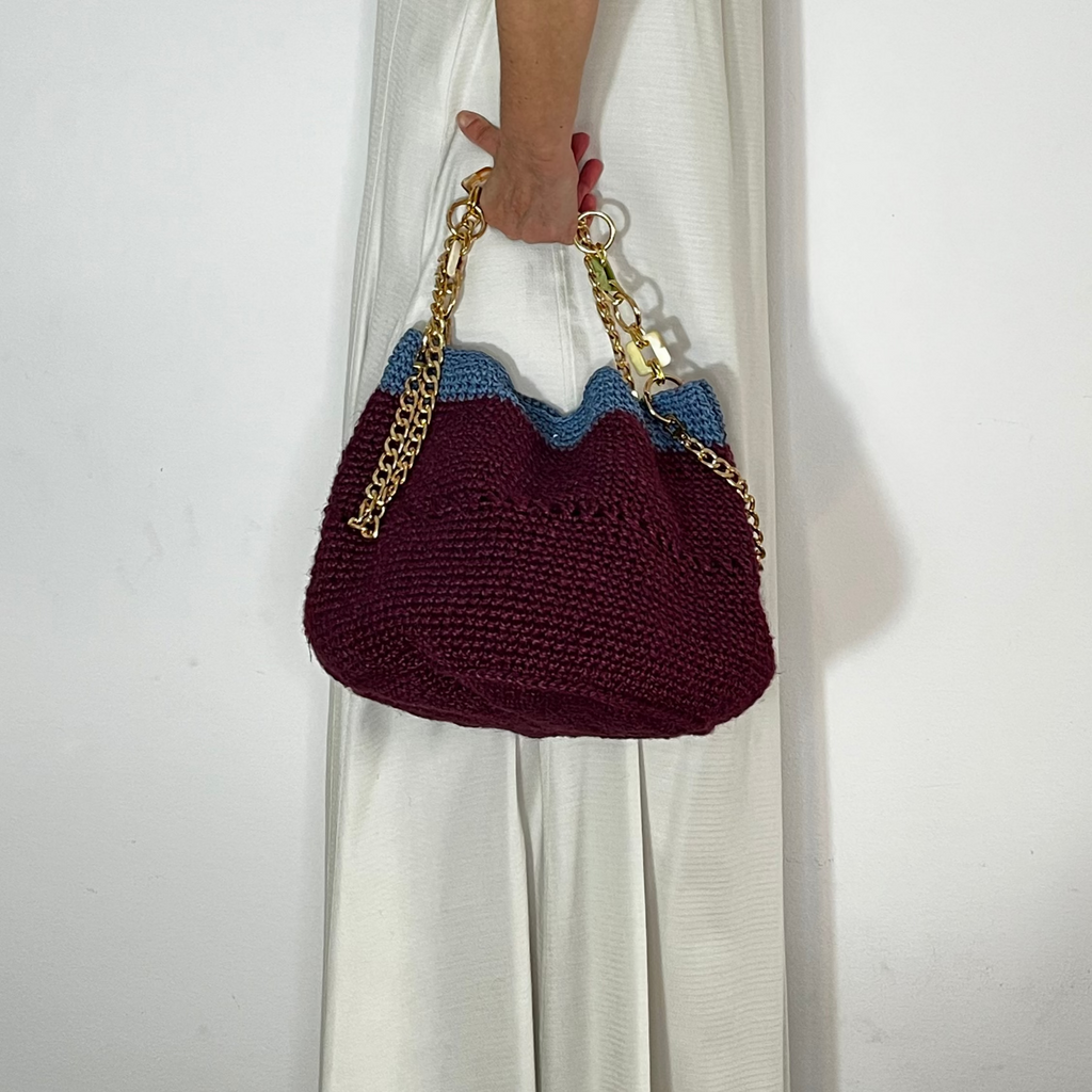 Sac cabas | Raphia | Grenat