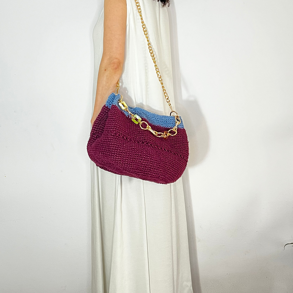 Sac cabas | Raphia | Grenat