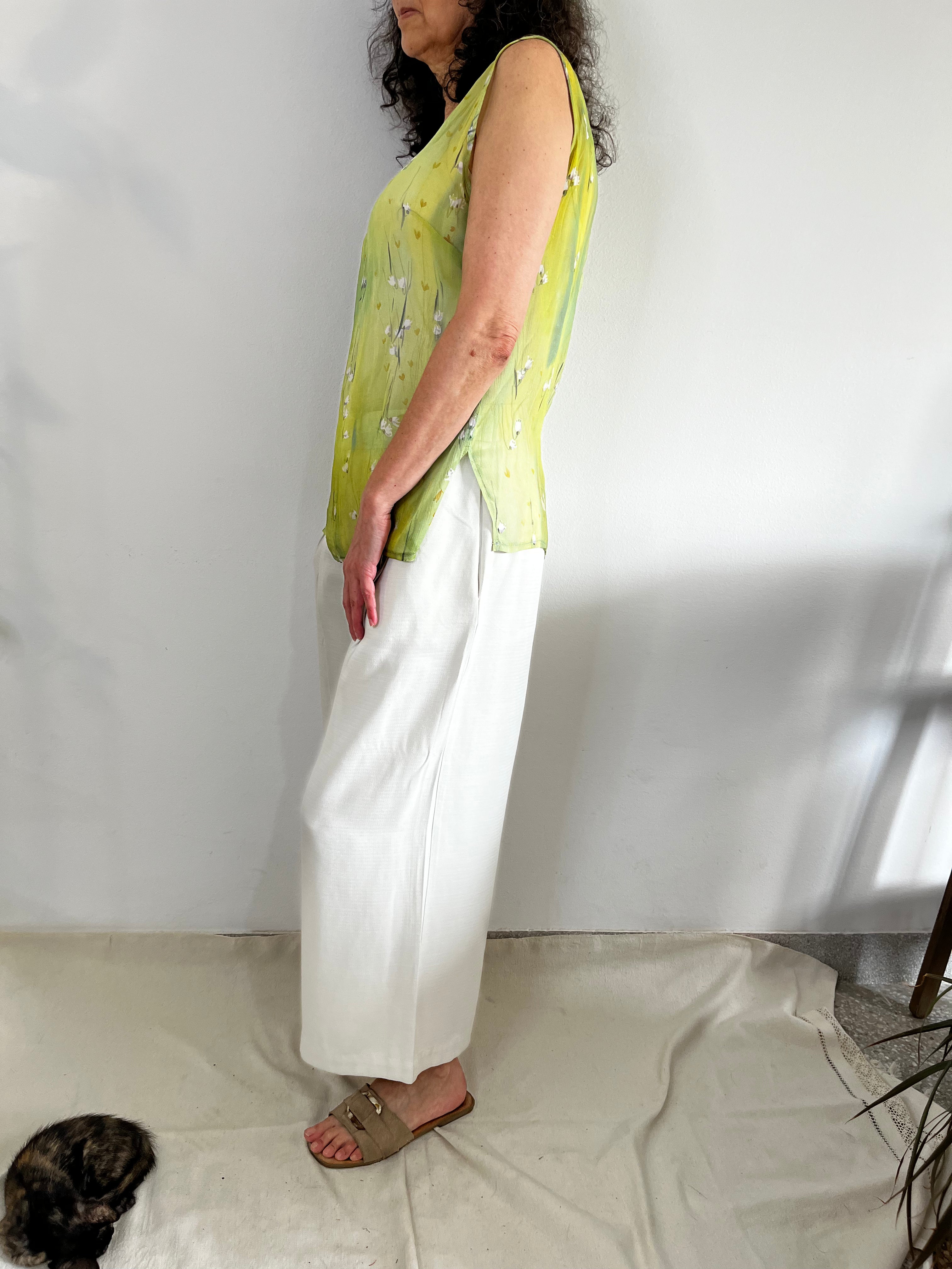 Tunique ZAINA vert à fleur