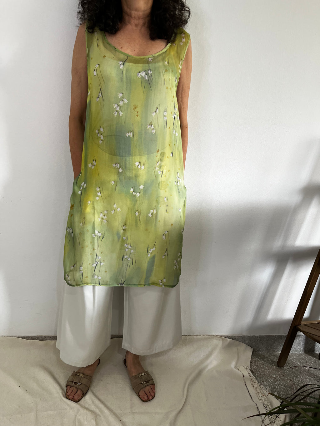 Tunique ZAINA vert à fleur