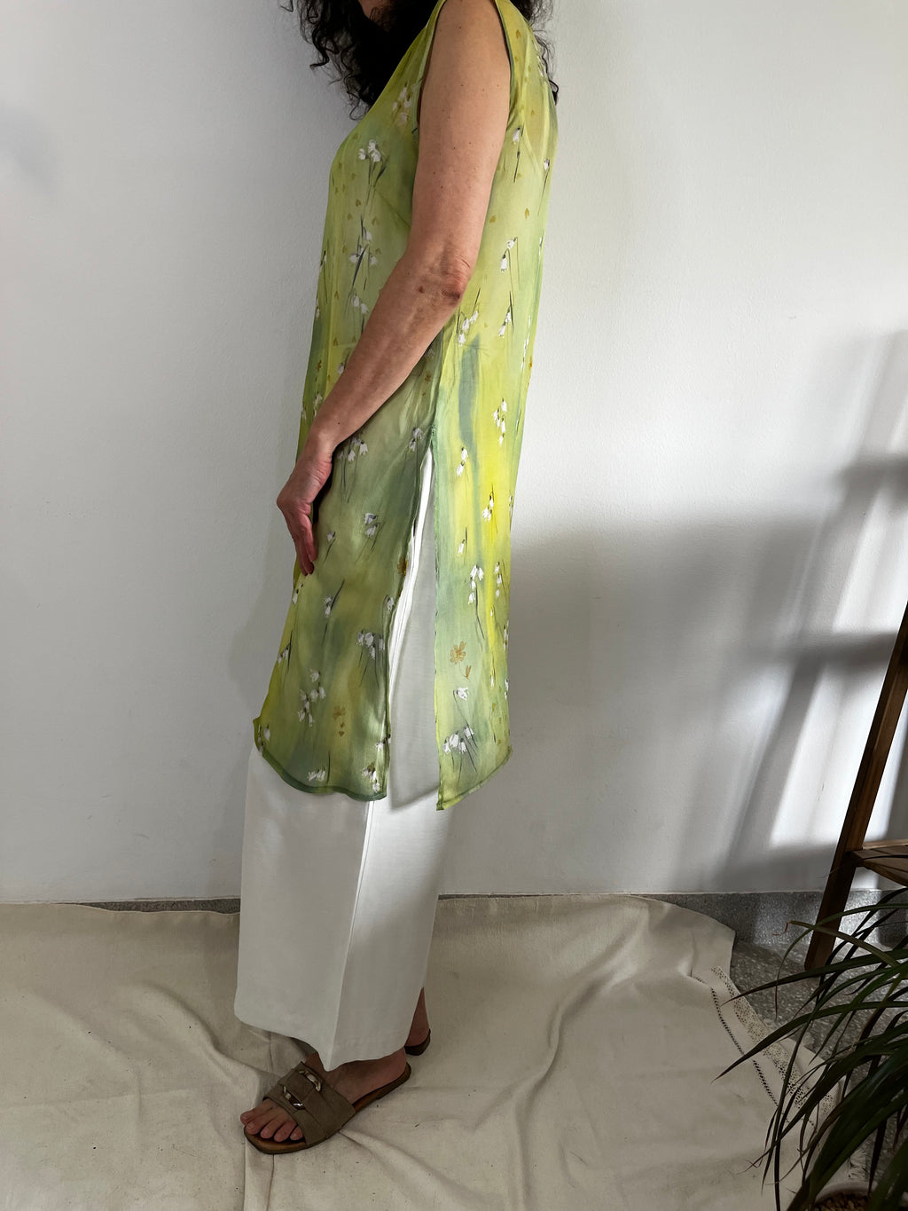 Tunique ZAINA vert à fleur