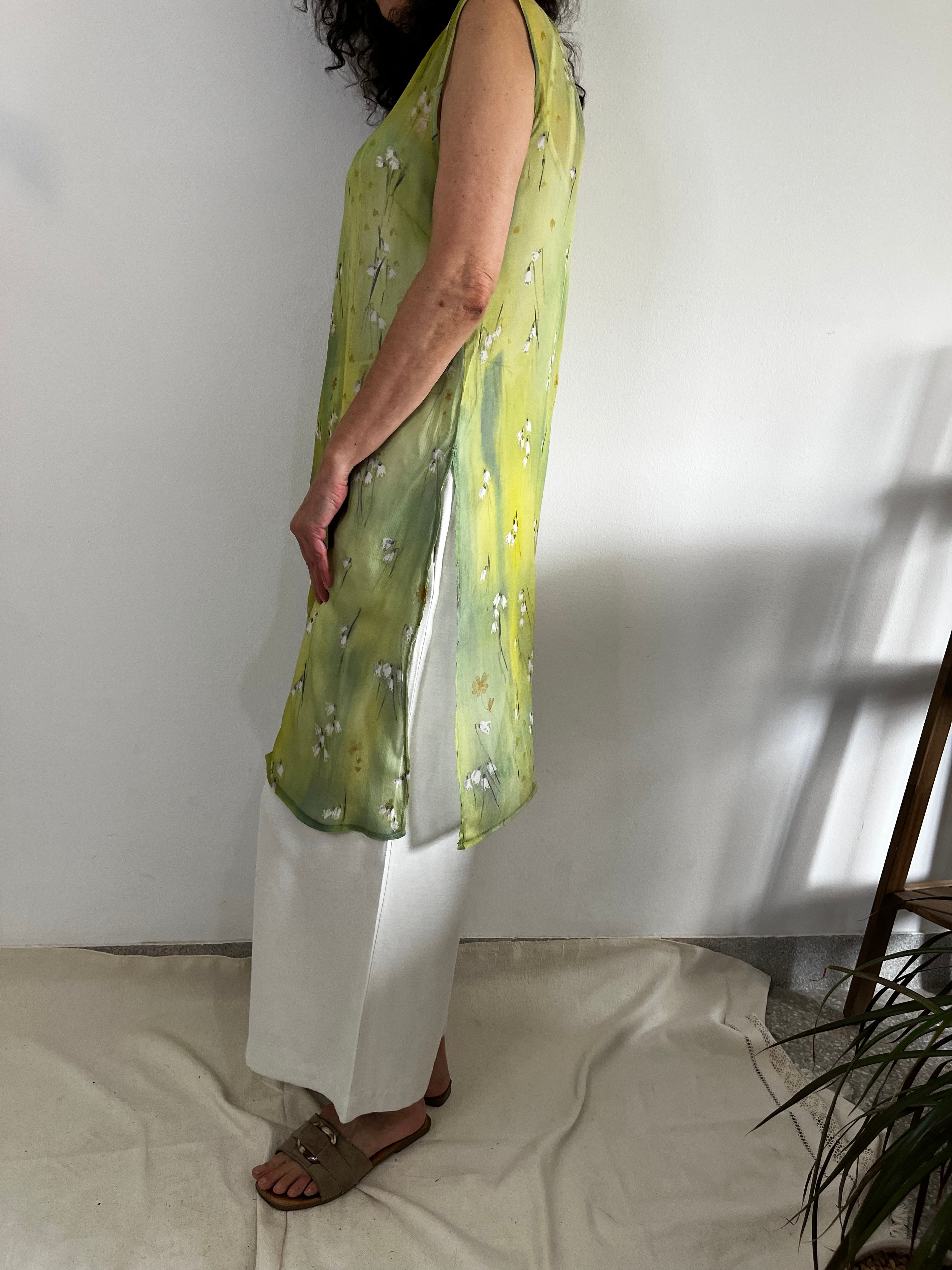 Tunique ZAINA vert à fleur