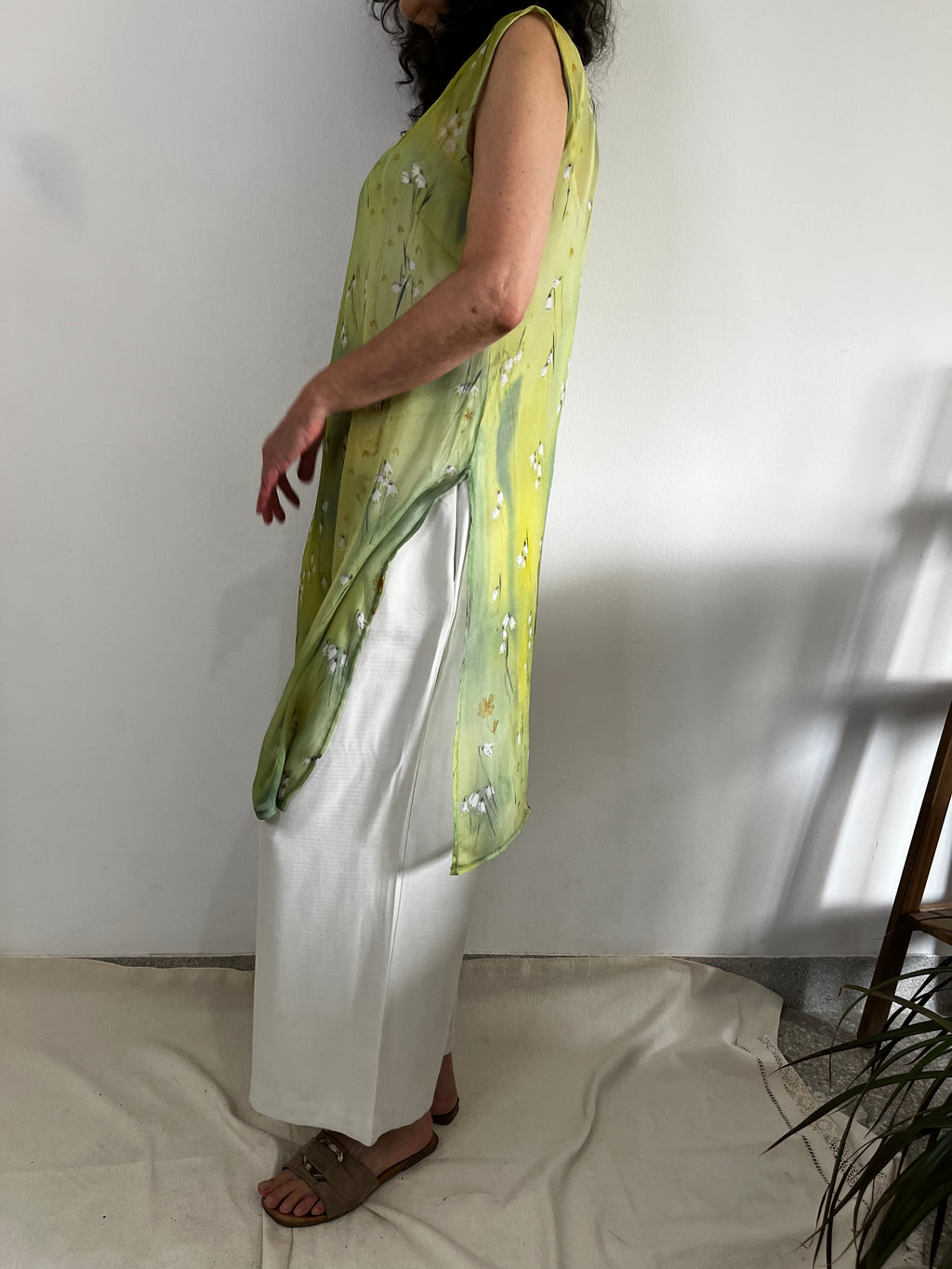 Tunique ZAINA vert à fleur