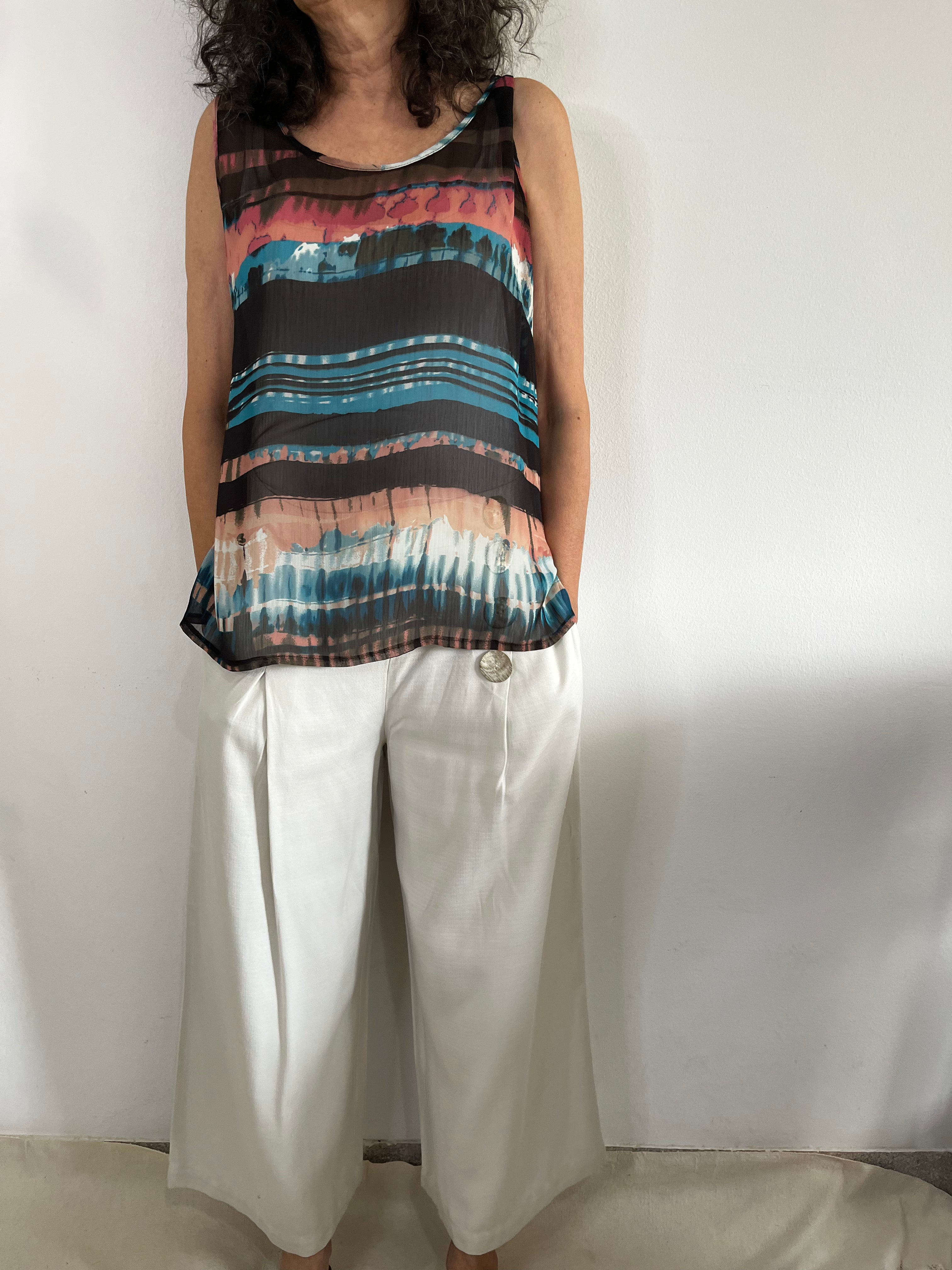 Tunique ZAINA grandes rayures