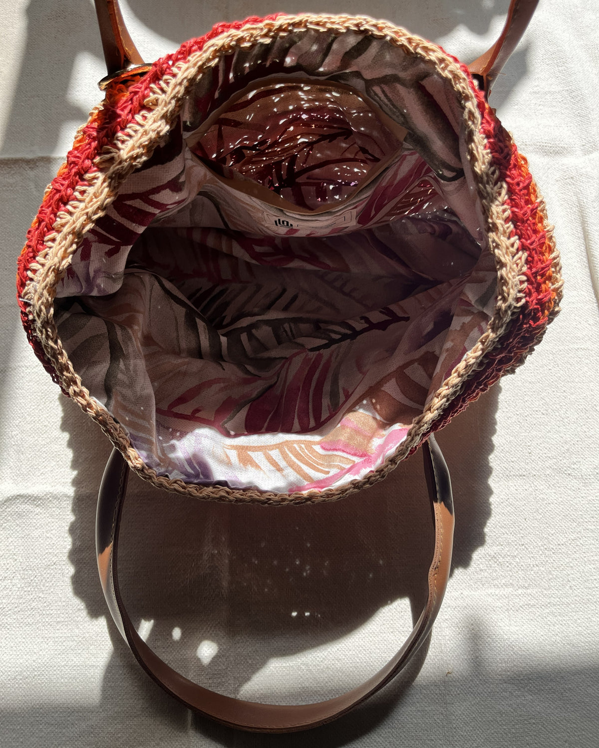 Sac Rayé | Raphia | Terracotta